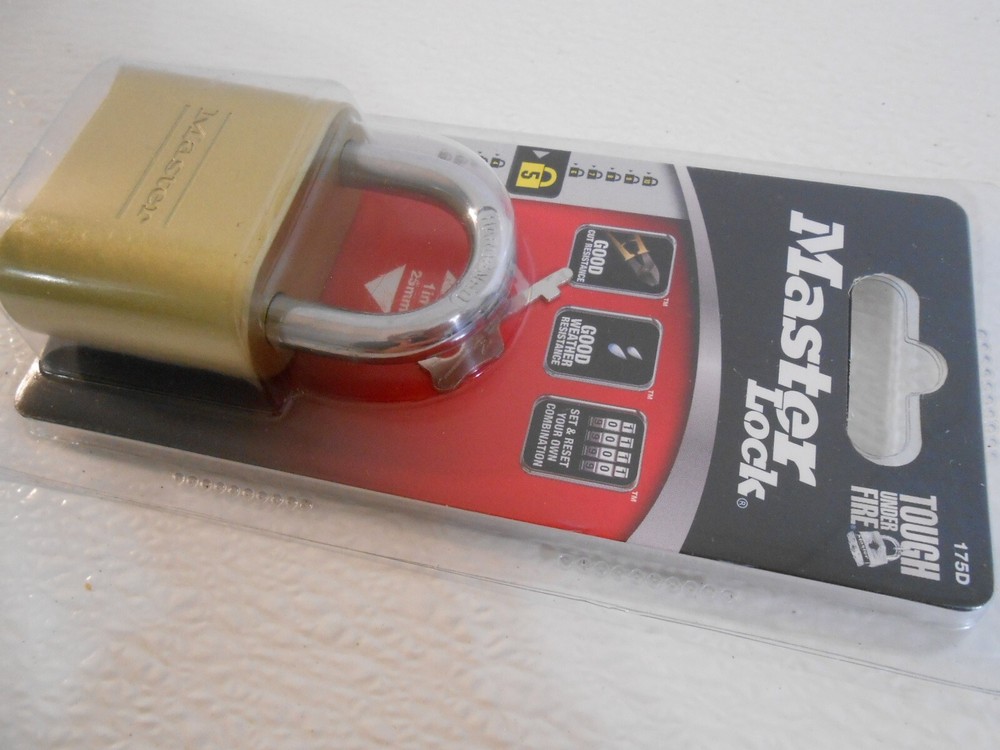 Master Lock Combination Padlock, Set your own combination, Sinlge Pack 175D 1"