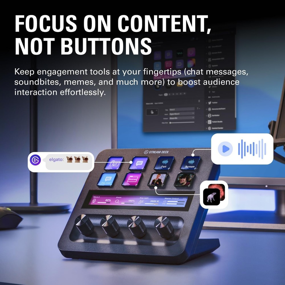 Professional Stream Deck +: Fully Customizable for Ultimate Control in Streaming