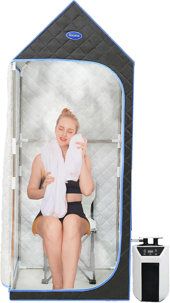Portable Home Sauna Box with 3L Steamer, Timer & Remote Control