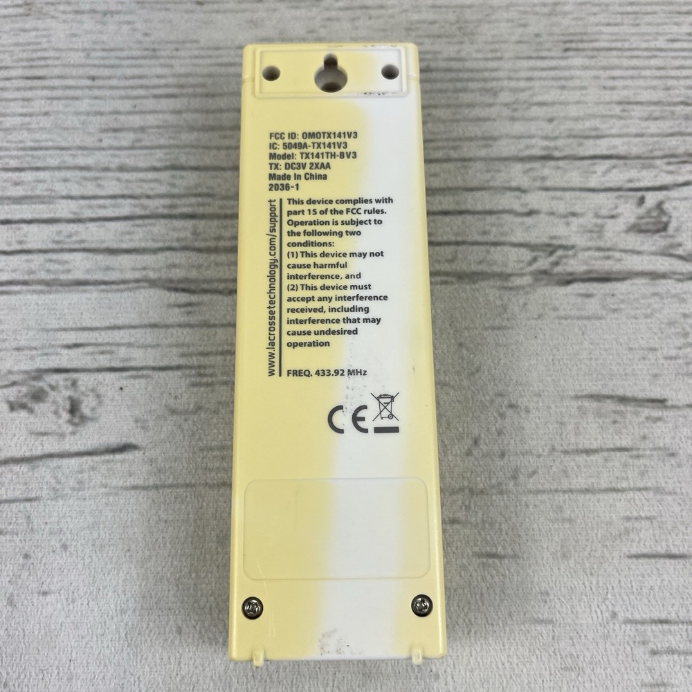 La Crosse Technology TX141TH-BV3 Remote Sensor Temperature Humidity Batteries
