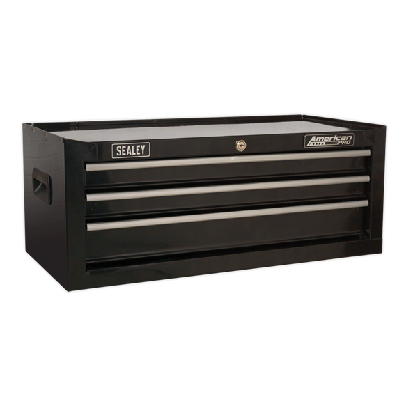 Sealey AP22BSTACK Black Topchest & Mid-Box & Rollcab 14 Drawer Stack