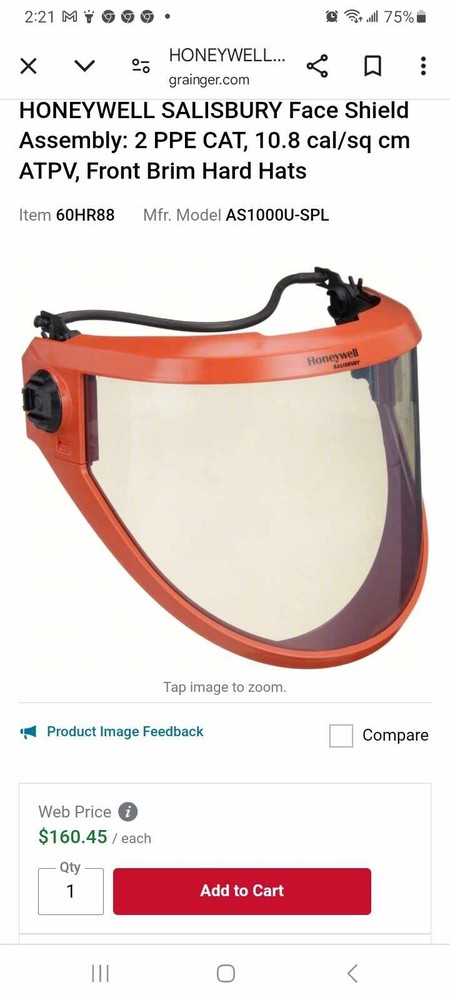 Arch Flash Shield Cat 2 10.8cal