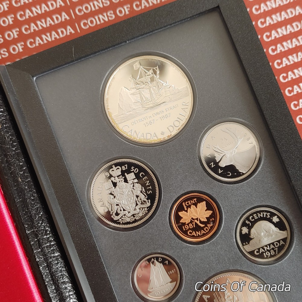 1987 Canada Proof Set w/ Special Edition John Davis Silver Dollar #coinsofcanada