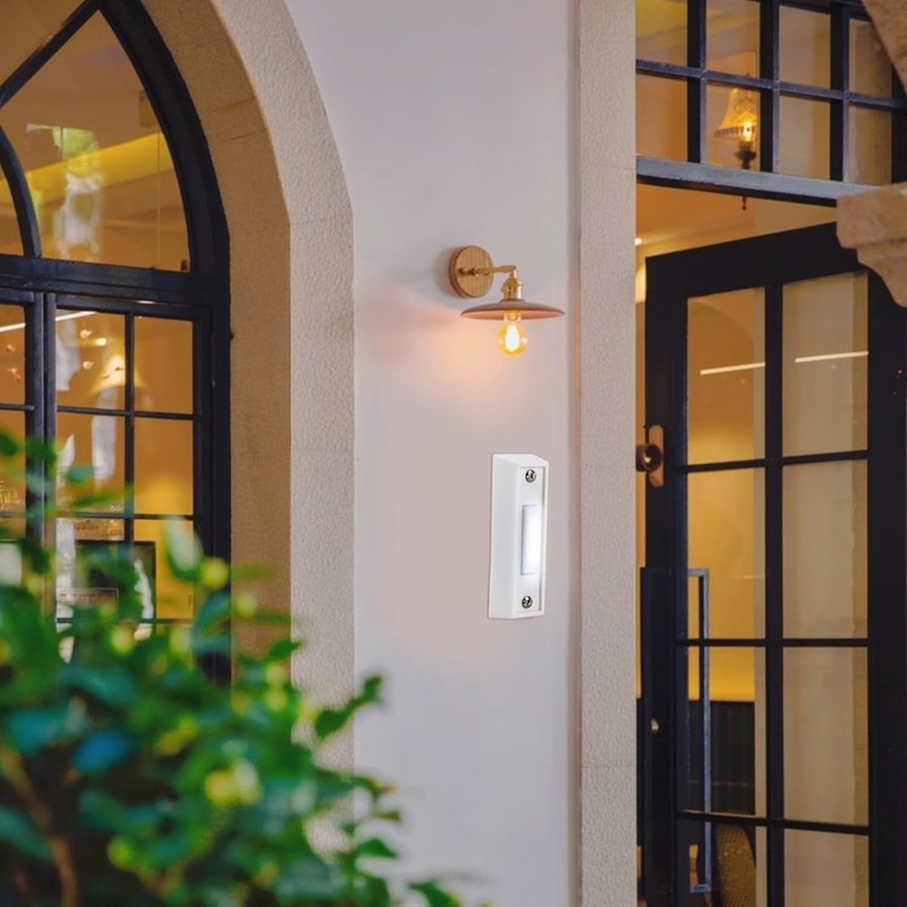 2-Pack LED Lighted Doorbell Button, Wired Push Button Replacement with High4823