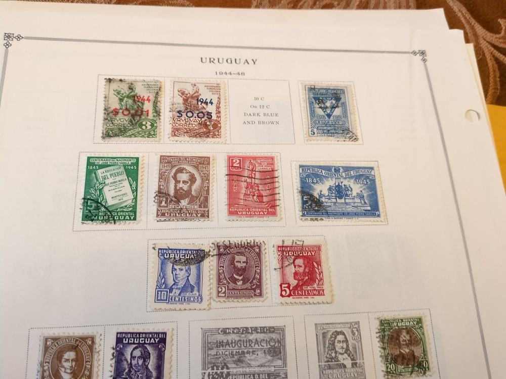 APC Z6436 Upper Volta Uraguay Scott internation pages and 260 stamps