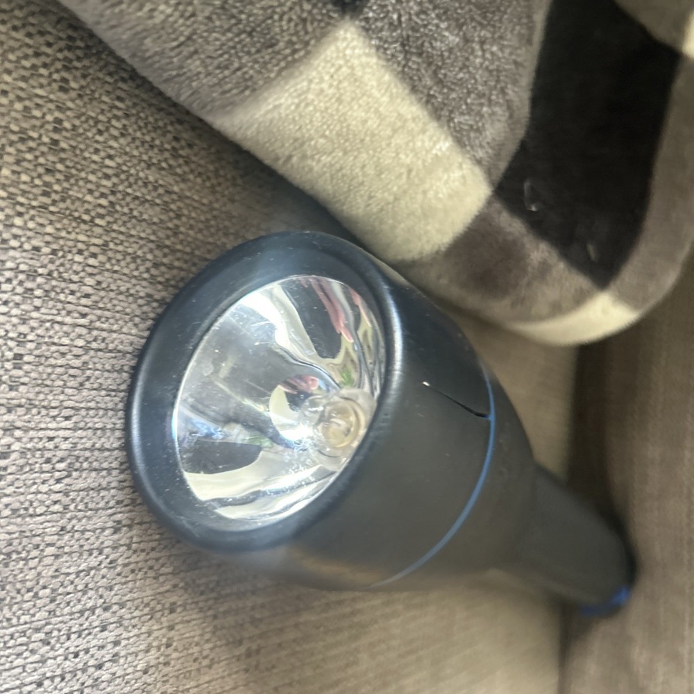 Vintage 12" Coleman Graphite Flashlight Tested & Working