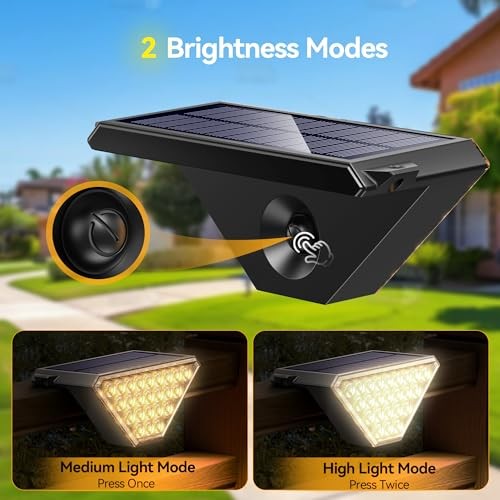Solar Step Lights for Outside, 2 Adjustable Brightness, 2 Mounting 6 Pcs