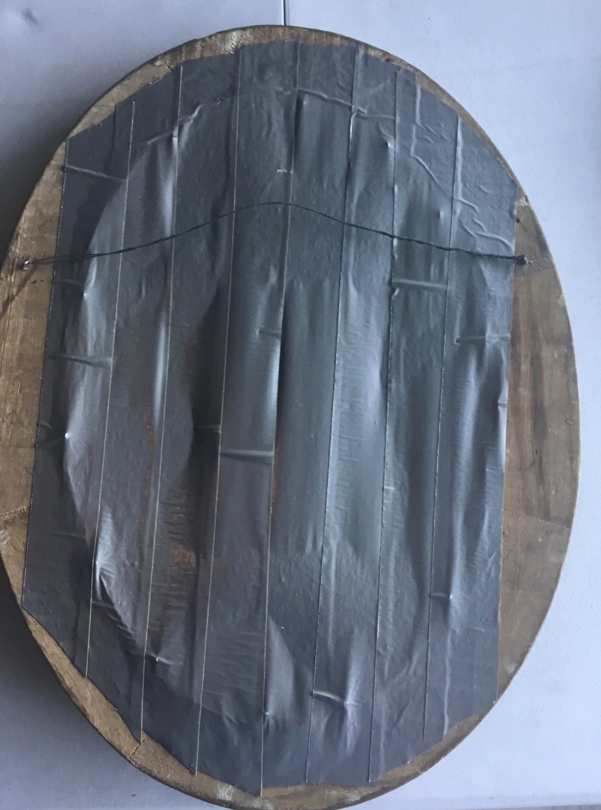 Vtg WW1 Convex Glass Soldier Military Portrait US Army Oval Framed Wall Hanging