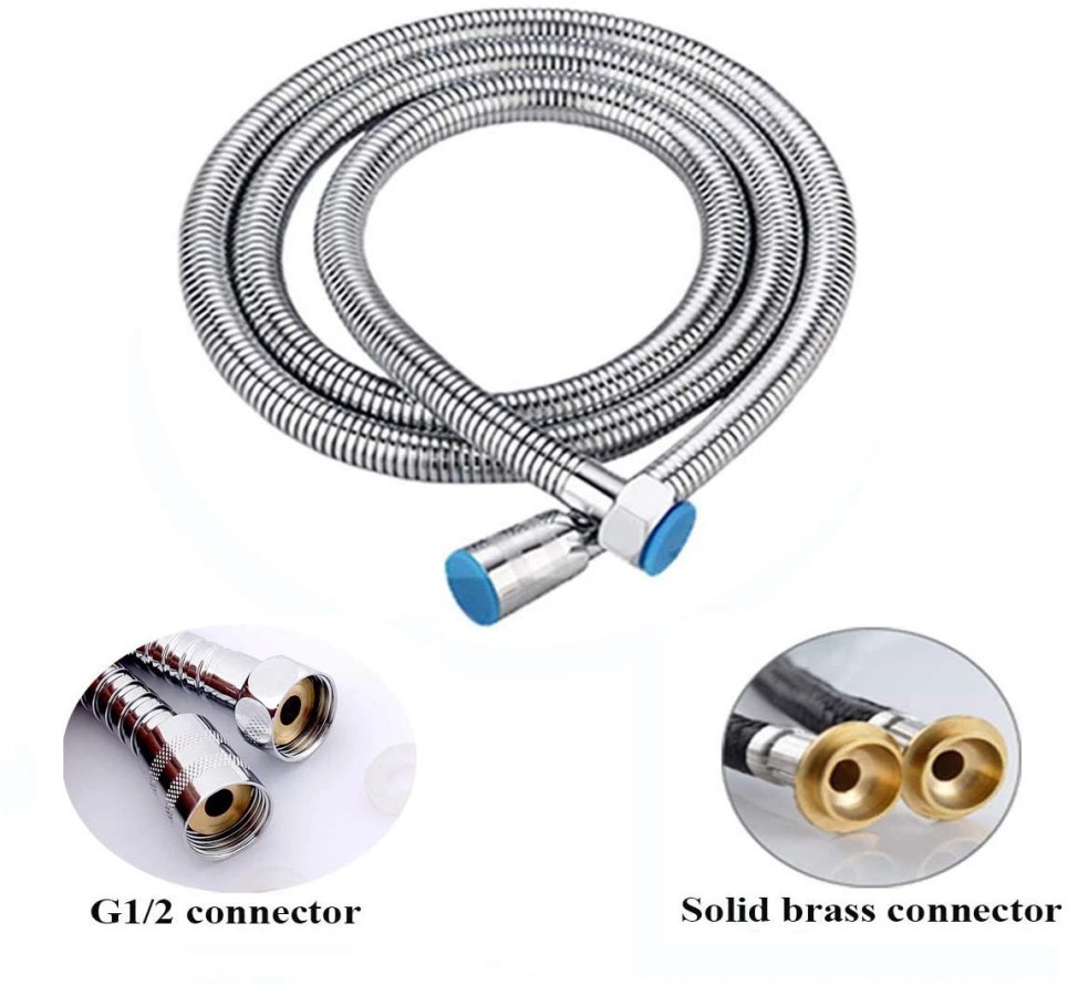 Shower Head Hose Handheld Extra Long Stainless Steel Bathroom Flexible Tube