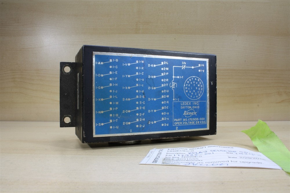 Ledex 28 Volt Relay Selector Switch 172935-001