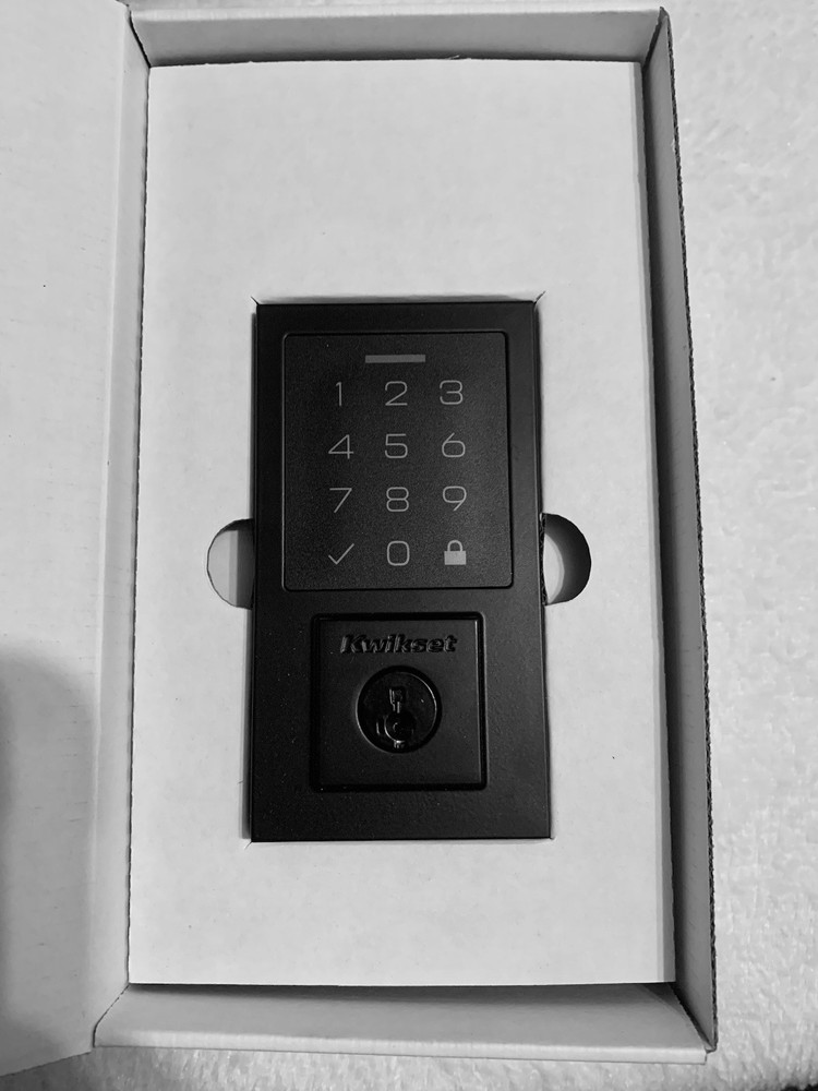 Kwikset SmartCode Touchpad Electronic Lock Black with Quick Start Guide