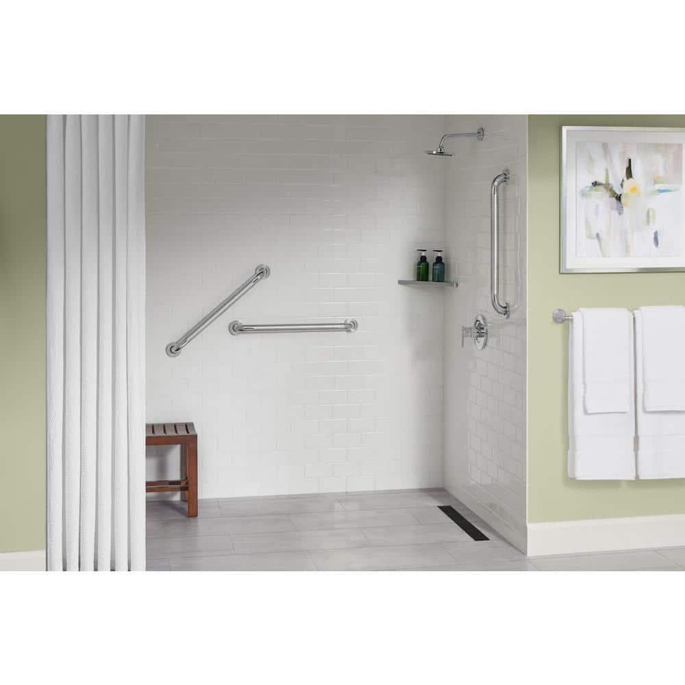 24 In. Grab Bar Combo in Polished Stainless Steel (3-Pack)