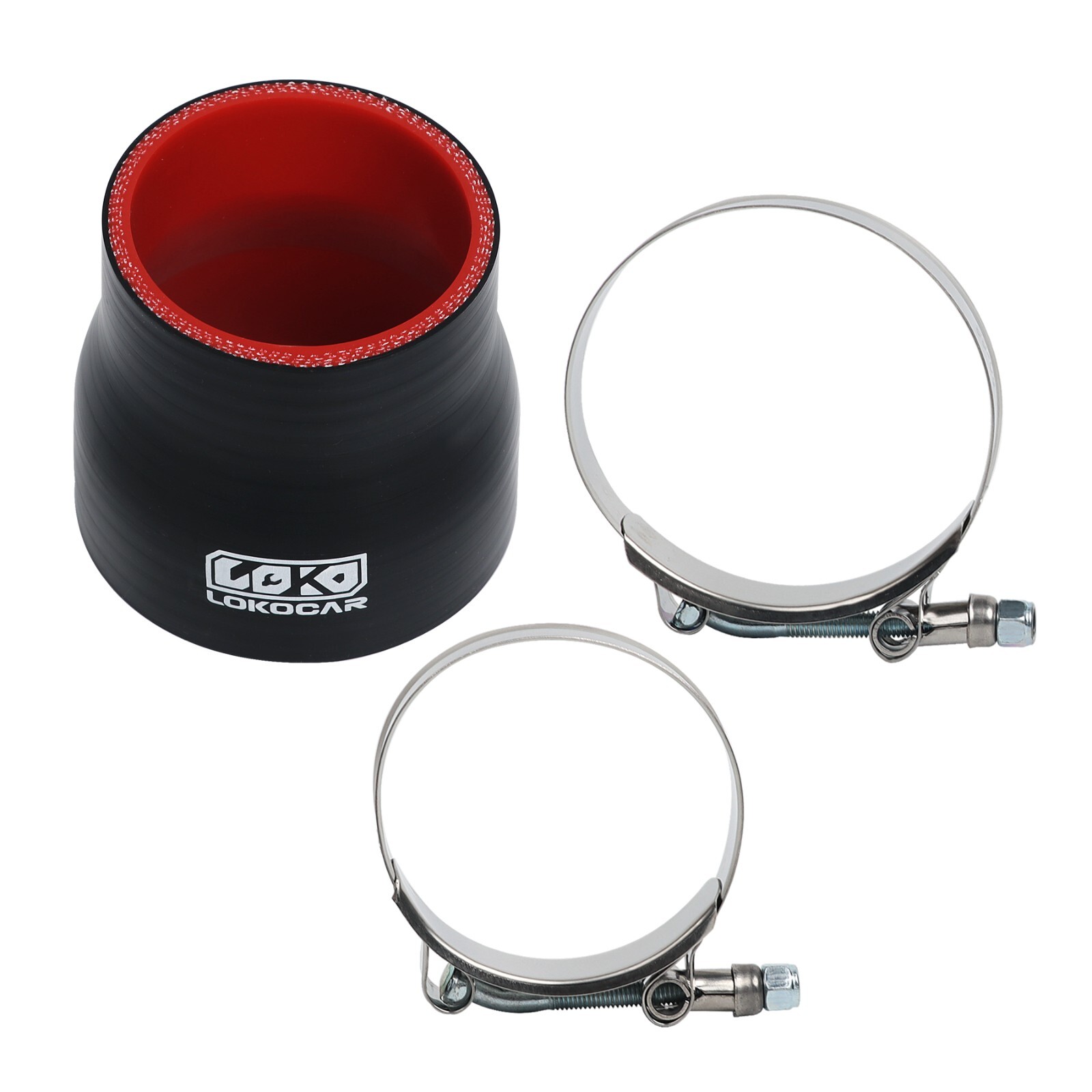 2.5" to 3" Inch Silicone Reducer Coupler Turbo Hose 63mm-76mm + 2x T-Bolt Clamps