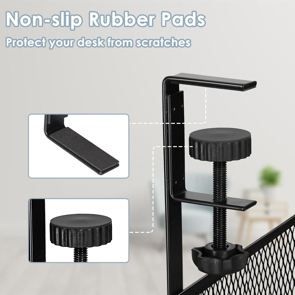 25" Under Desk Cable Management, No Drill, Black