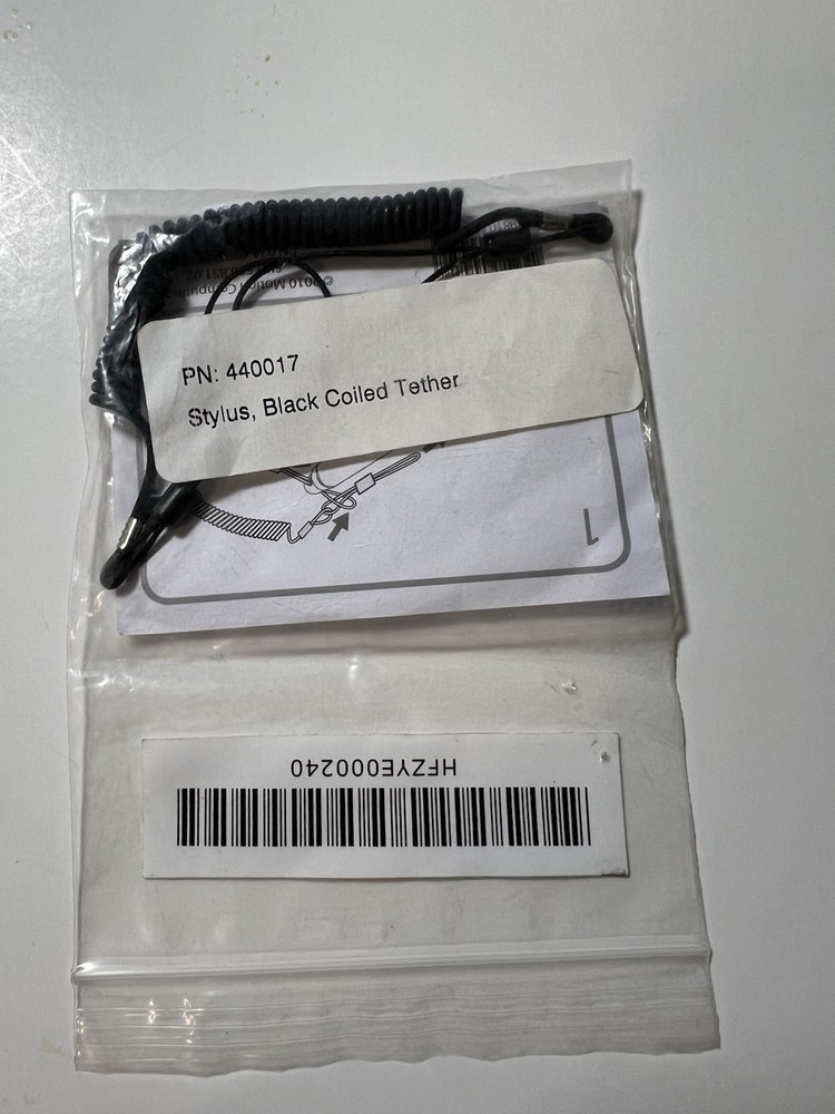 ZEBRA EVM BLACK COILED TETHER FOR STYLUS 440017