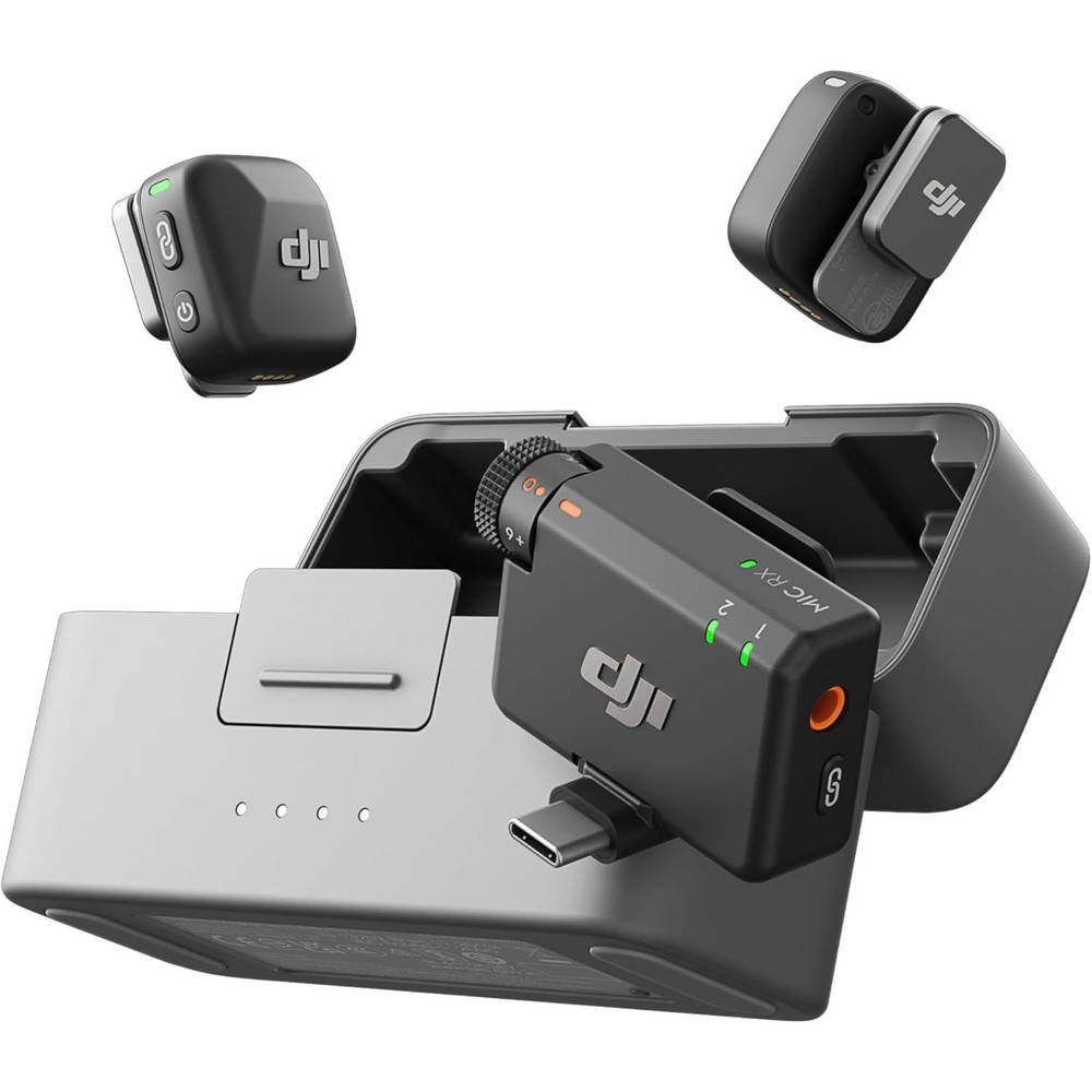 DJI Mic Mini(2TX+1RX+Charging Case)Wireless Microphone Fit iPhone/Camera/Android