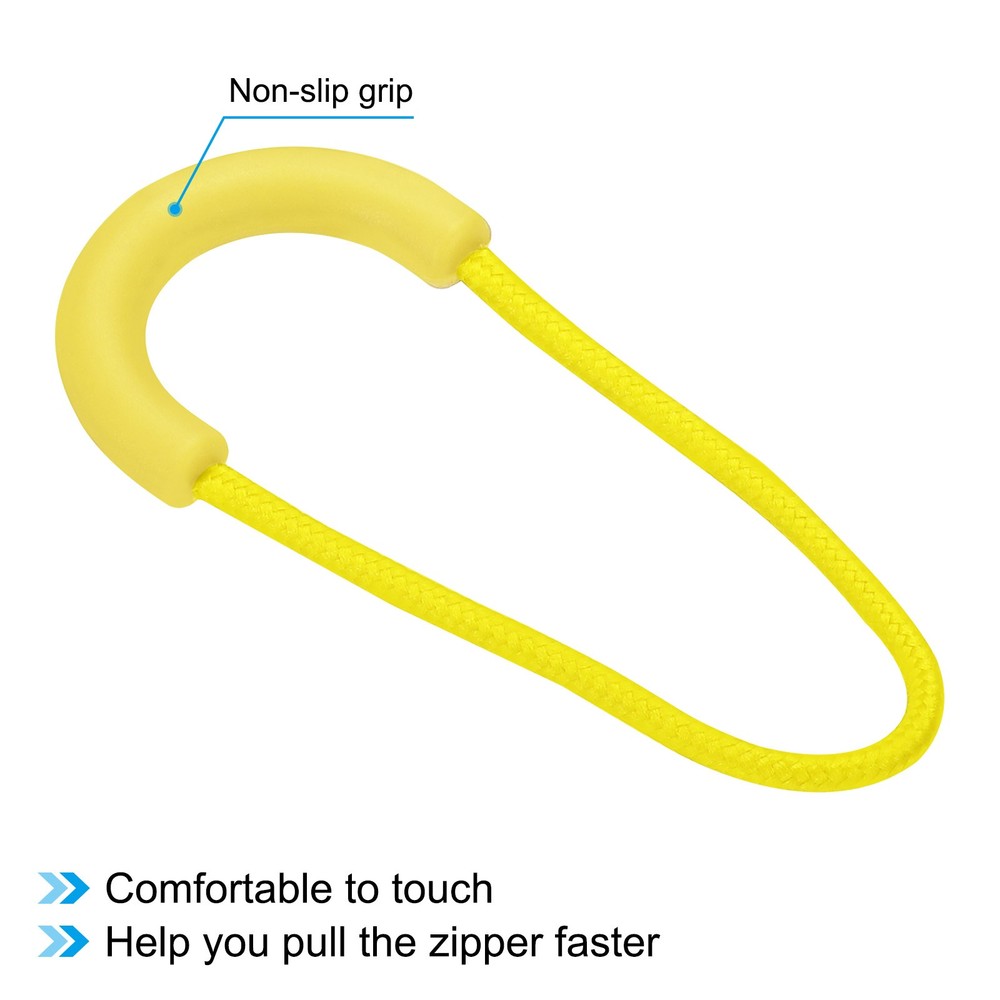 Zipper Pulls Replacement 15pcs Extension Cord Handle Plastic U-Shape Yellow