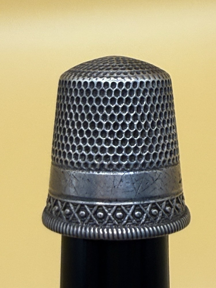 Vintage Sterling Silver Thimble, size 8”