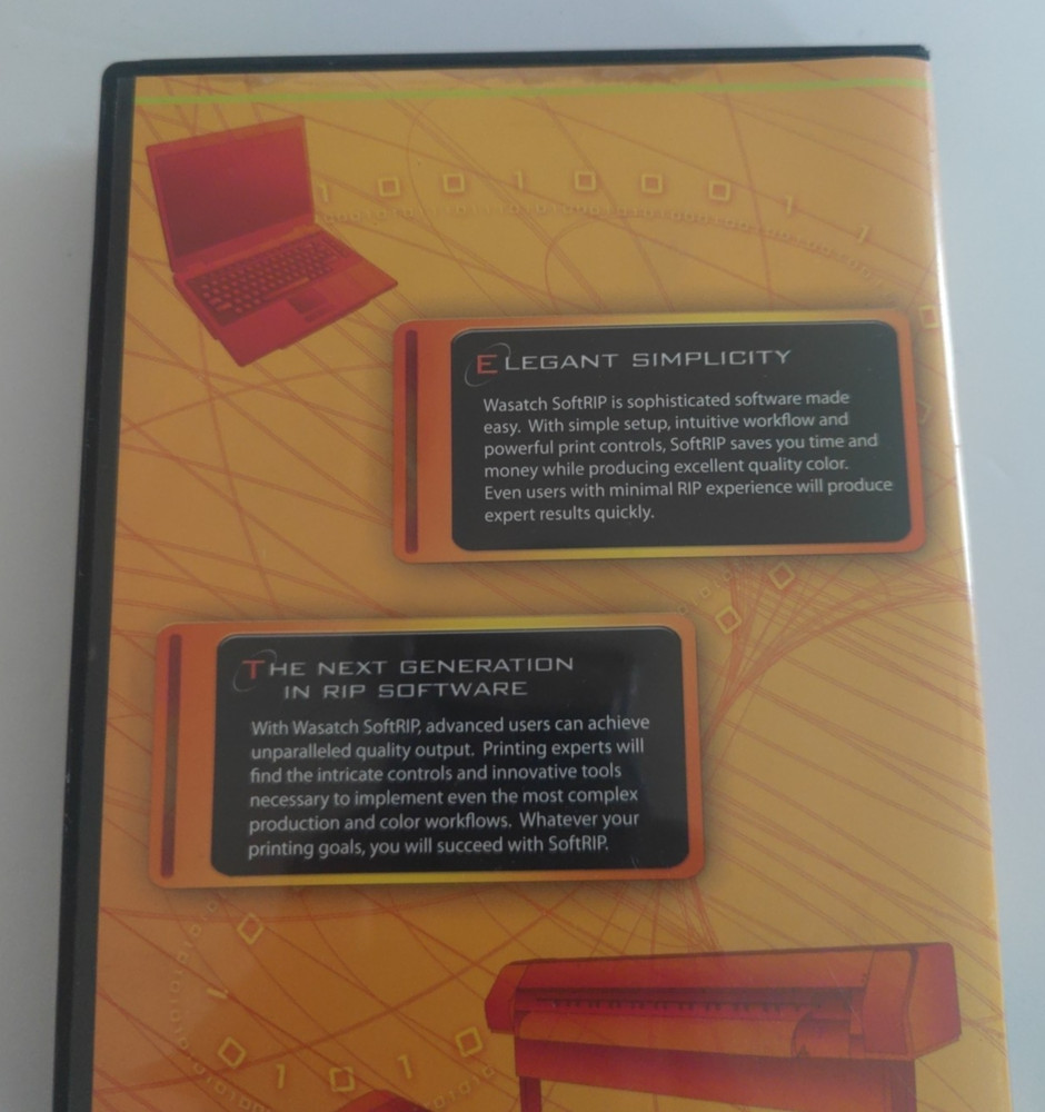 WASATCH SoftRIP 6.3 SOFTWARE Install Disks & Passcode Canon EPSON, NO Dongle