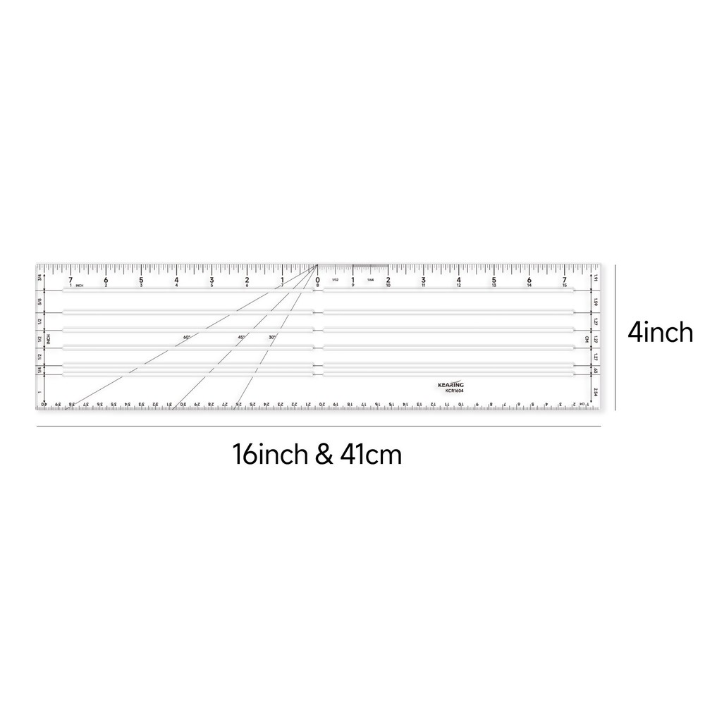 Clear Plastic Zero Centering Ruler, Sewing & Quilting Ruler