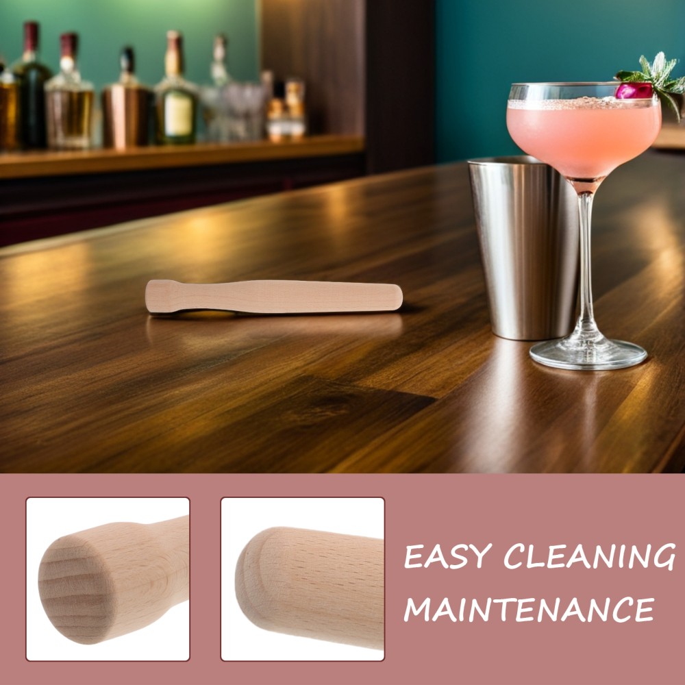 Muddler Tool - Solid Wood Muddler Lemon Pressing Stick For Cocktail Shaker -