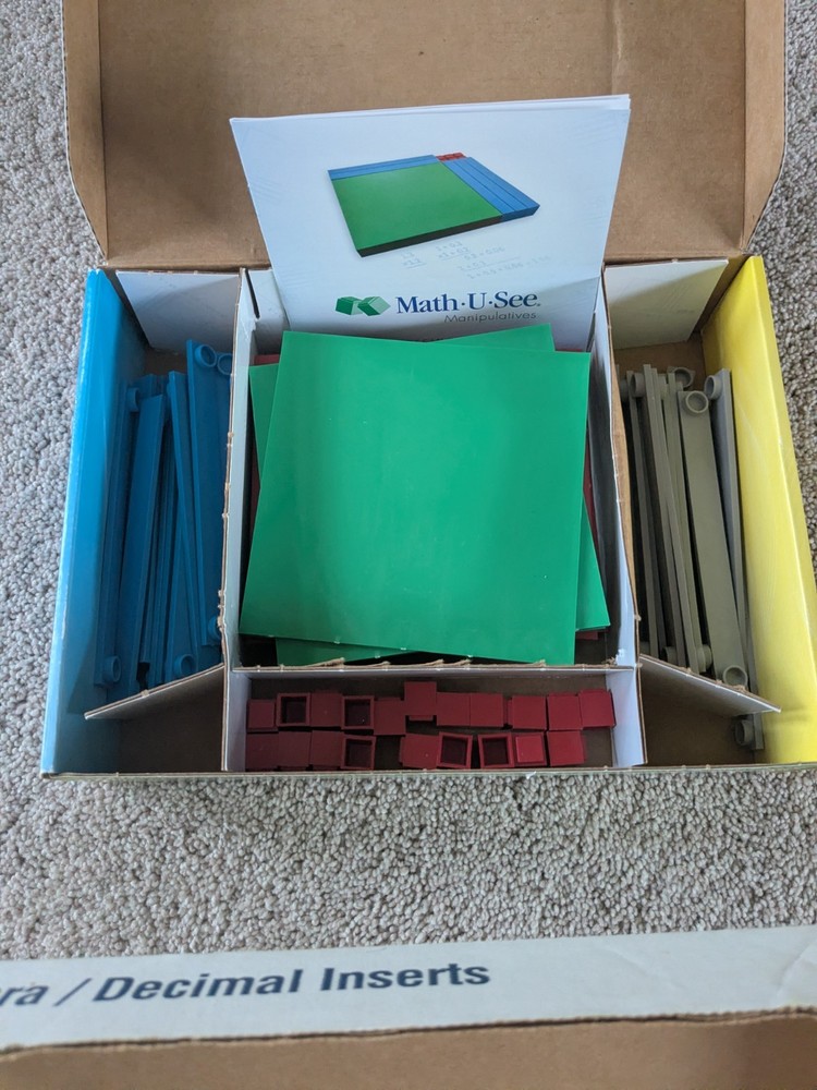 Math U See Algebra And Decimal Insert Kit Manipulatives