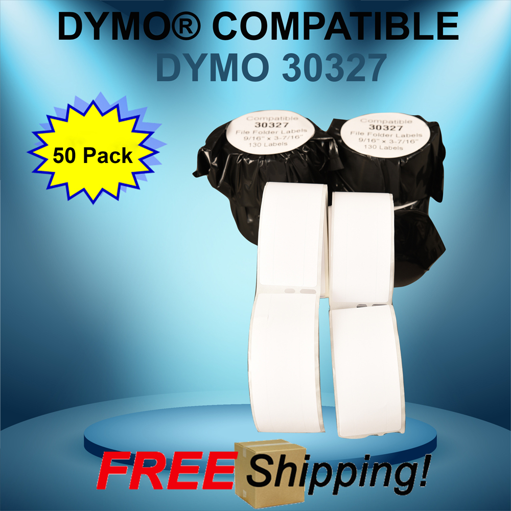 Dymo® 450 Duo USPS® Endicia® Compatible 30327 White 50 Rolls Rectangular Labels