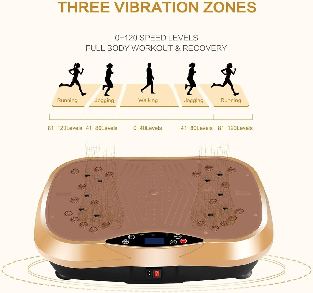 Vibration Plate Exercise Machine for Full-Body Workout & Toning - Remote Control