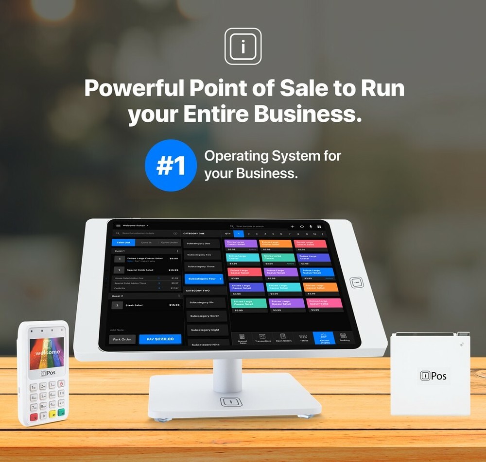 iPOS Point of Sale System- Cloud based -Merchant Services Required*