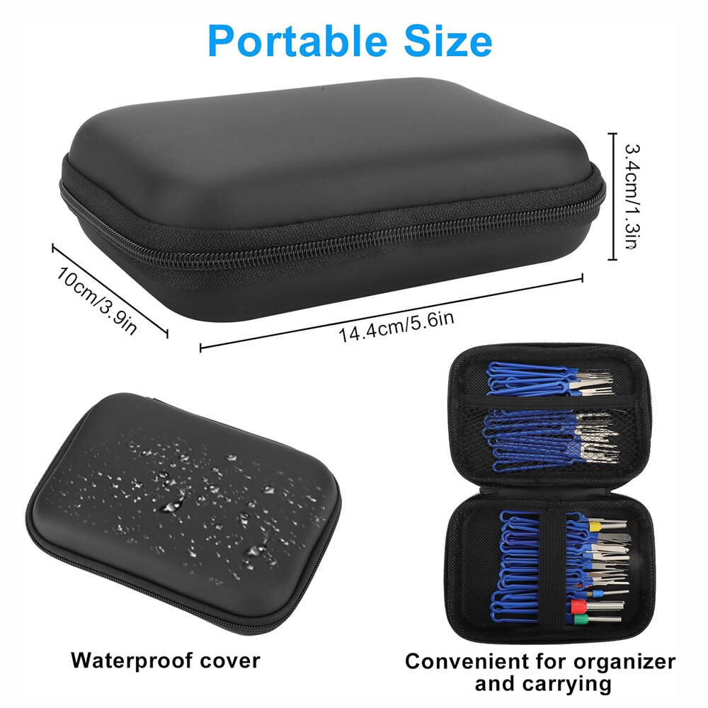 41x Pin Extractor Removal Kit Tool Terminal Ejector Connector w/ Protective Bag