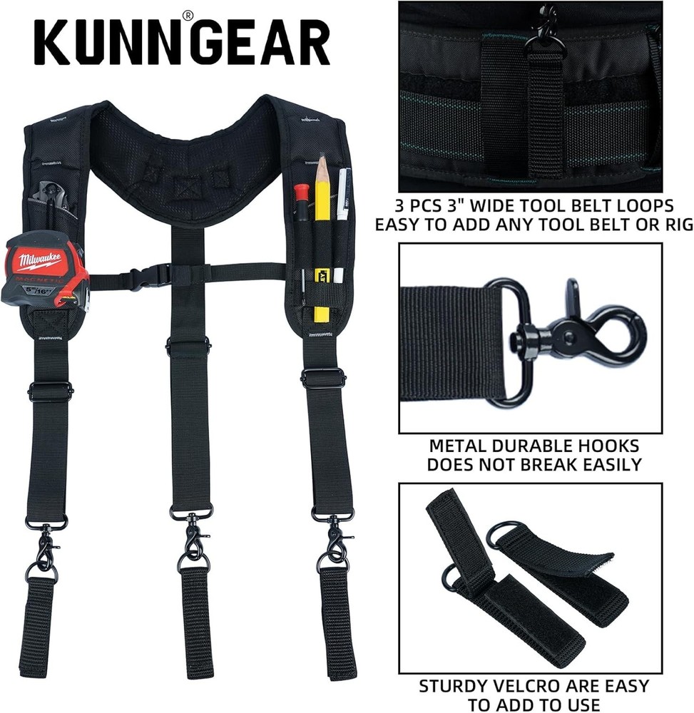 Durable Construction Work Pouch Suspenders