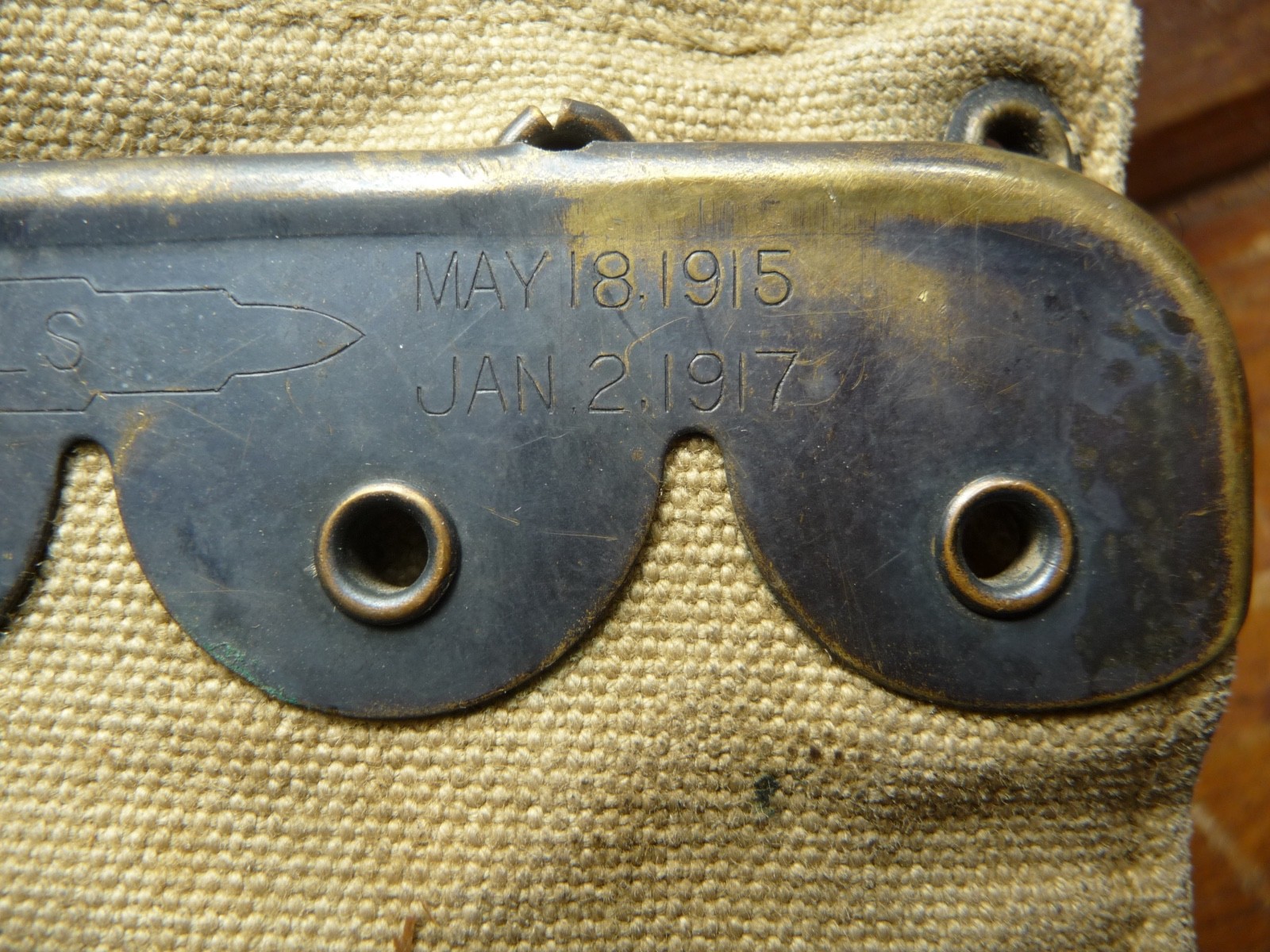 Vintage WWI US M1910 MEDICAL BELT, 10 POCKET, MILLS 1917 PATENT