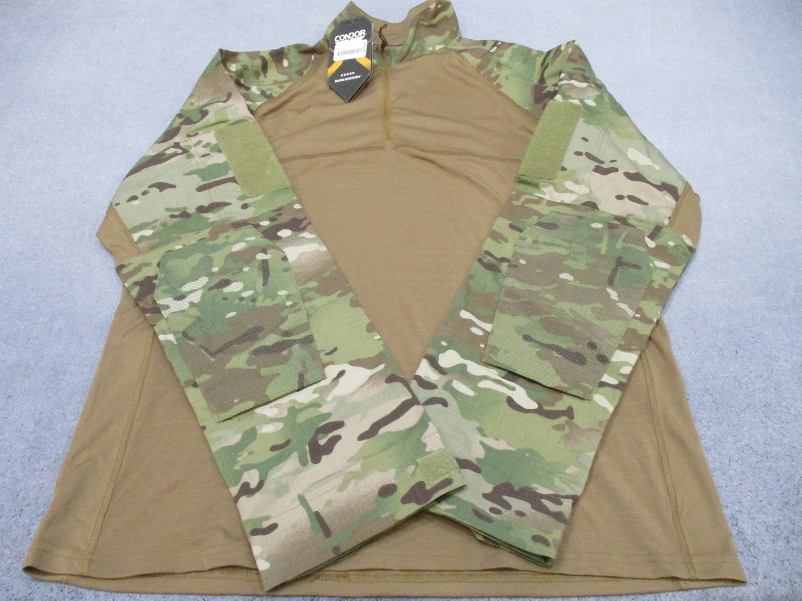 Condor Combat Shirt Multicam XL Long Sleeve 1/4 Zip Tactical Uniform Top