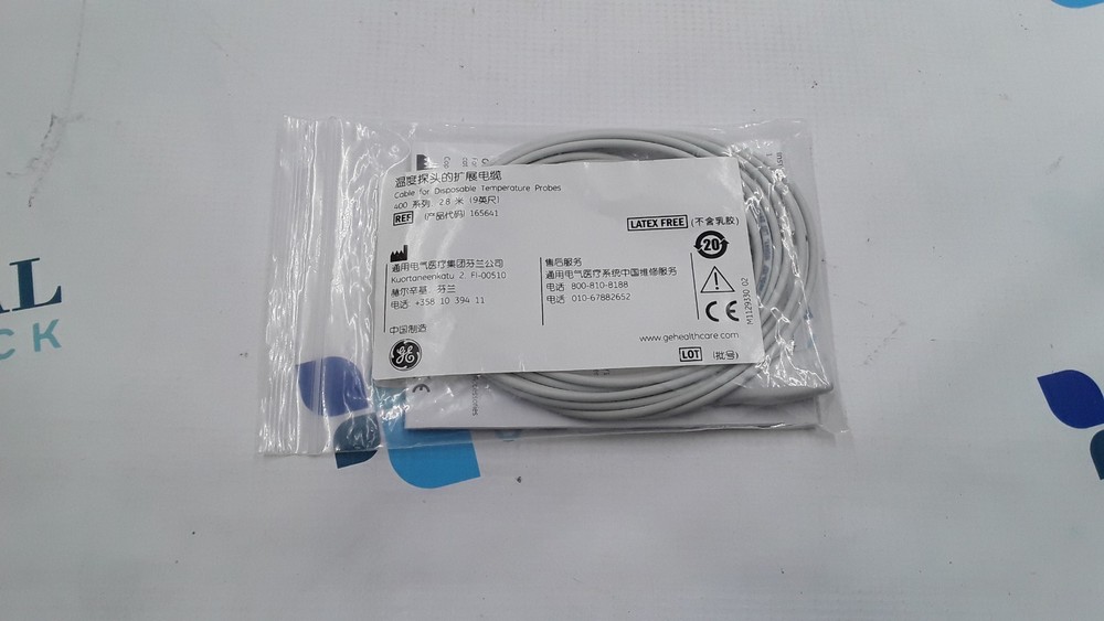 GE Cable for Disposable Temperature Probes 400 Series 9ft REF 165641