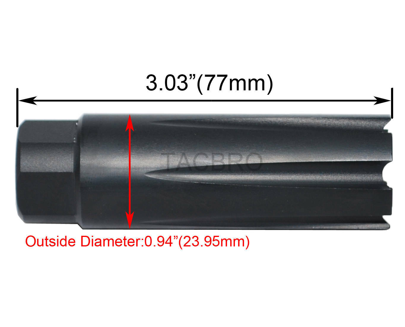 Ultra Lightweight 223 Linear Compensator 1/2x28 Thread Pitch For .223 .22