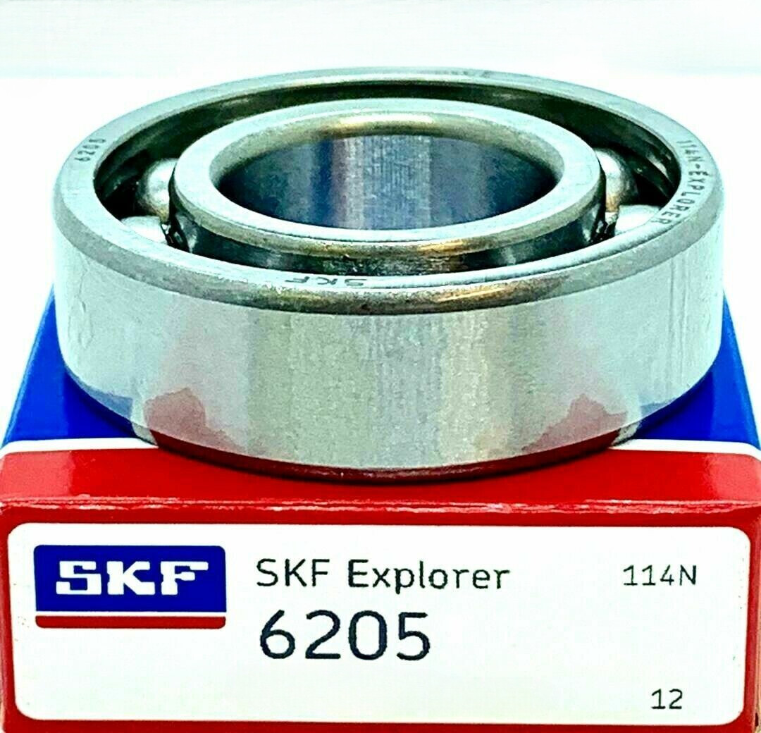 NEW SKF 6205 DEEP GROOVE BALL BEARING, OPEN TYPE, NO SEALS 25x52x15 mm