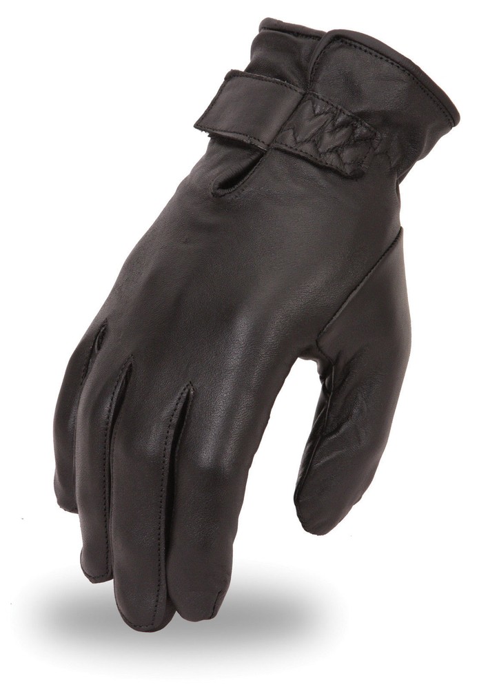 First Classics Men's Thermal Lined Leather Gloves Hook Loop Wrist Strap FI110GL