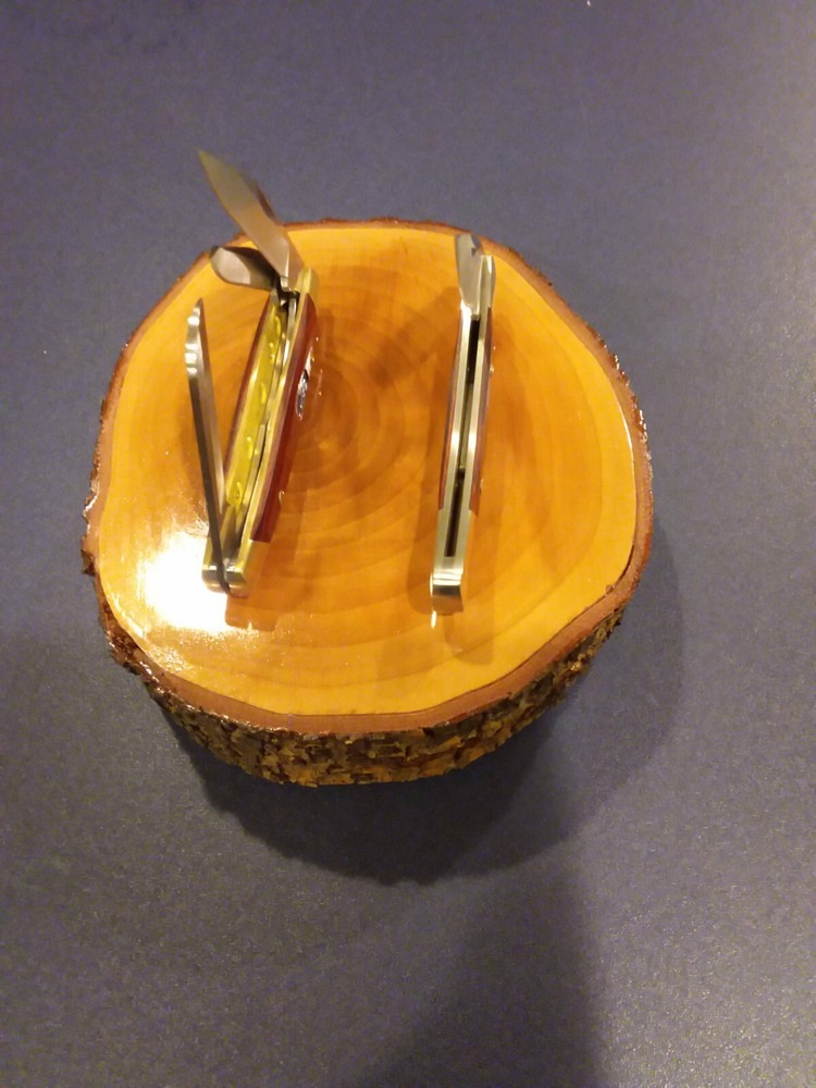 FOLDING KNIFE DISPLAY STAND, SOLID PEAR WOOD