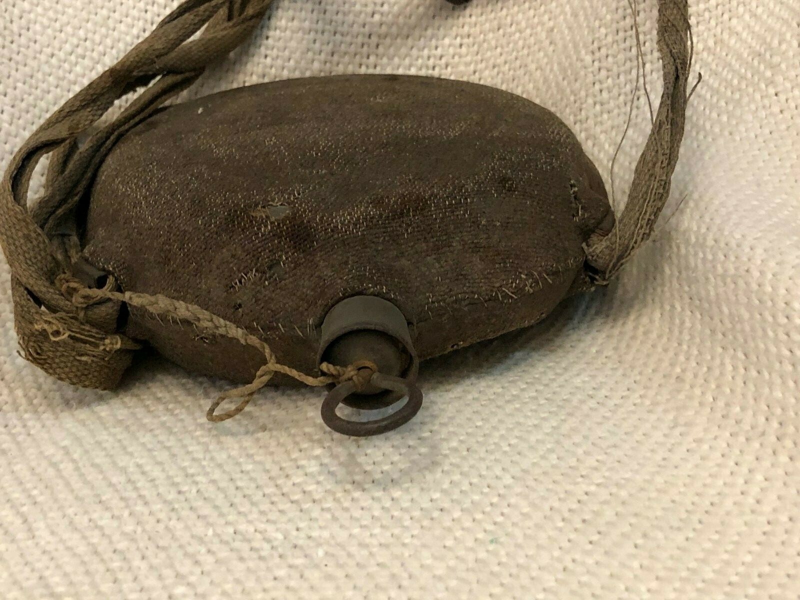 Rare Civil War Abner H. Edwards Co. G 139th Illinois Infantry Tin Drum Canteen