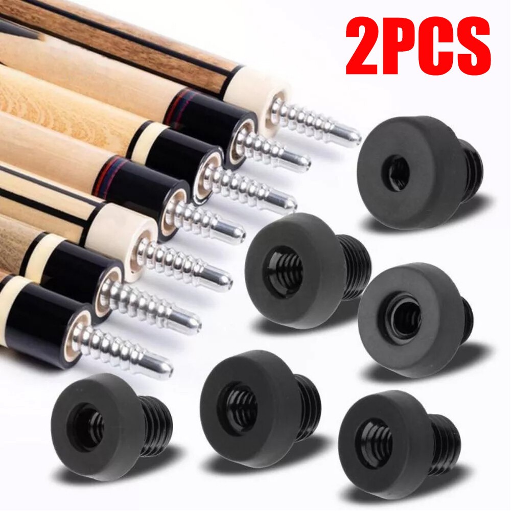 2PCS Pool Cue Back Plug Screw Bottom Bumper Protector Fit for Universal/HOW/PERI