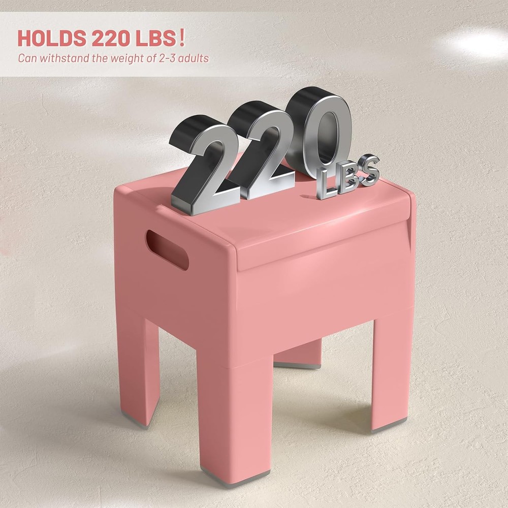 Modern Nightstand Multifunctional Plastic Bedside Table W/ Storage Space Side