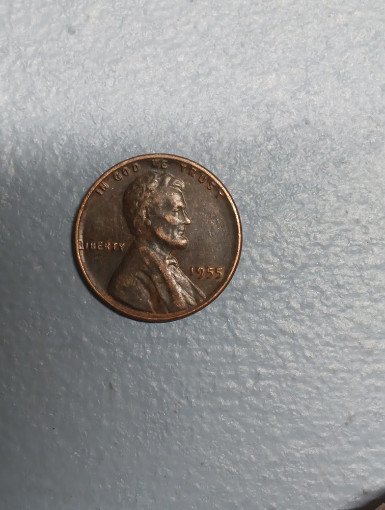 1955 penny no mint mark With Error