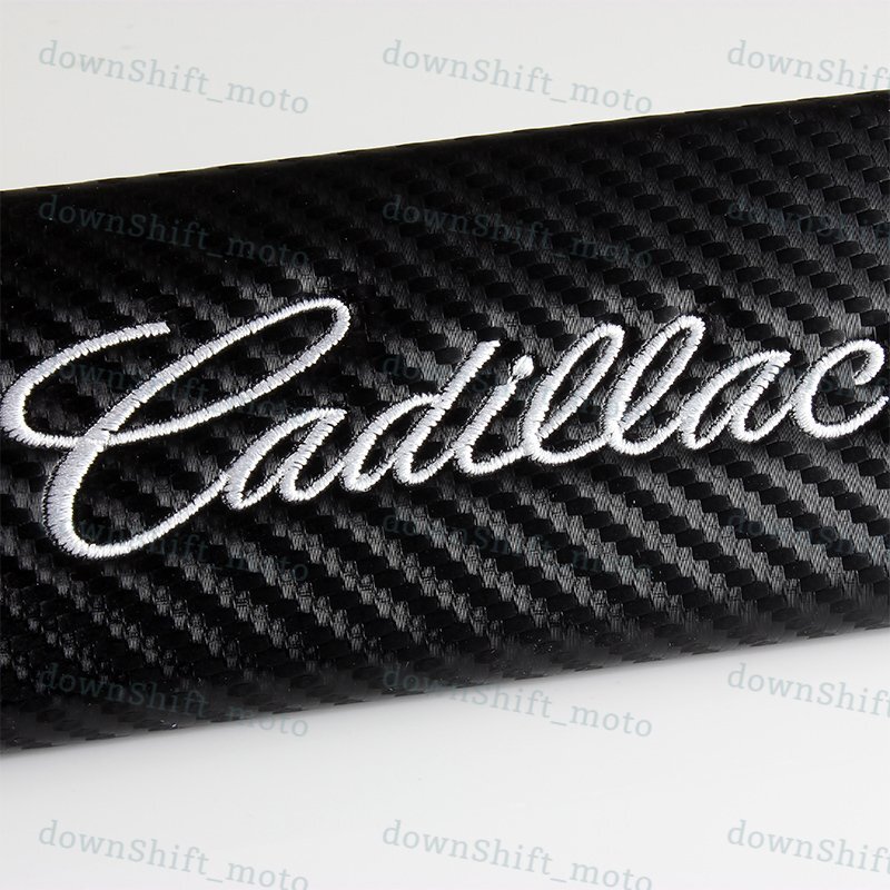 SET OF Carbon Fiber Look Seat Belt Cover Shoulder Pads for CADILLAC CTS ESCALADE