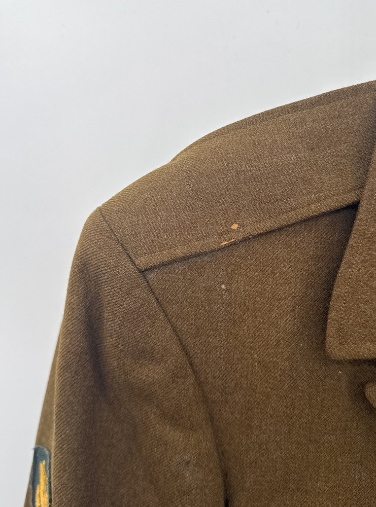 WWII Iceland Base Army Specialist Coat Jacket Brown