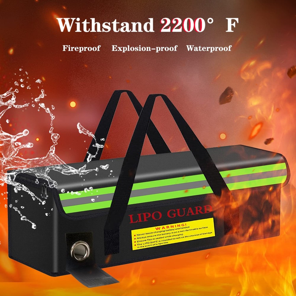 Lipo Battery Safe Bag Fireproof Storage Case