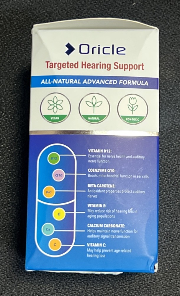 Oricle Targeted Hearing Support Advanced Hearing & Ear Function Support New