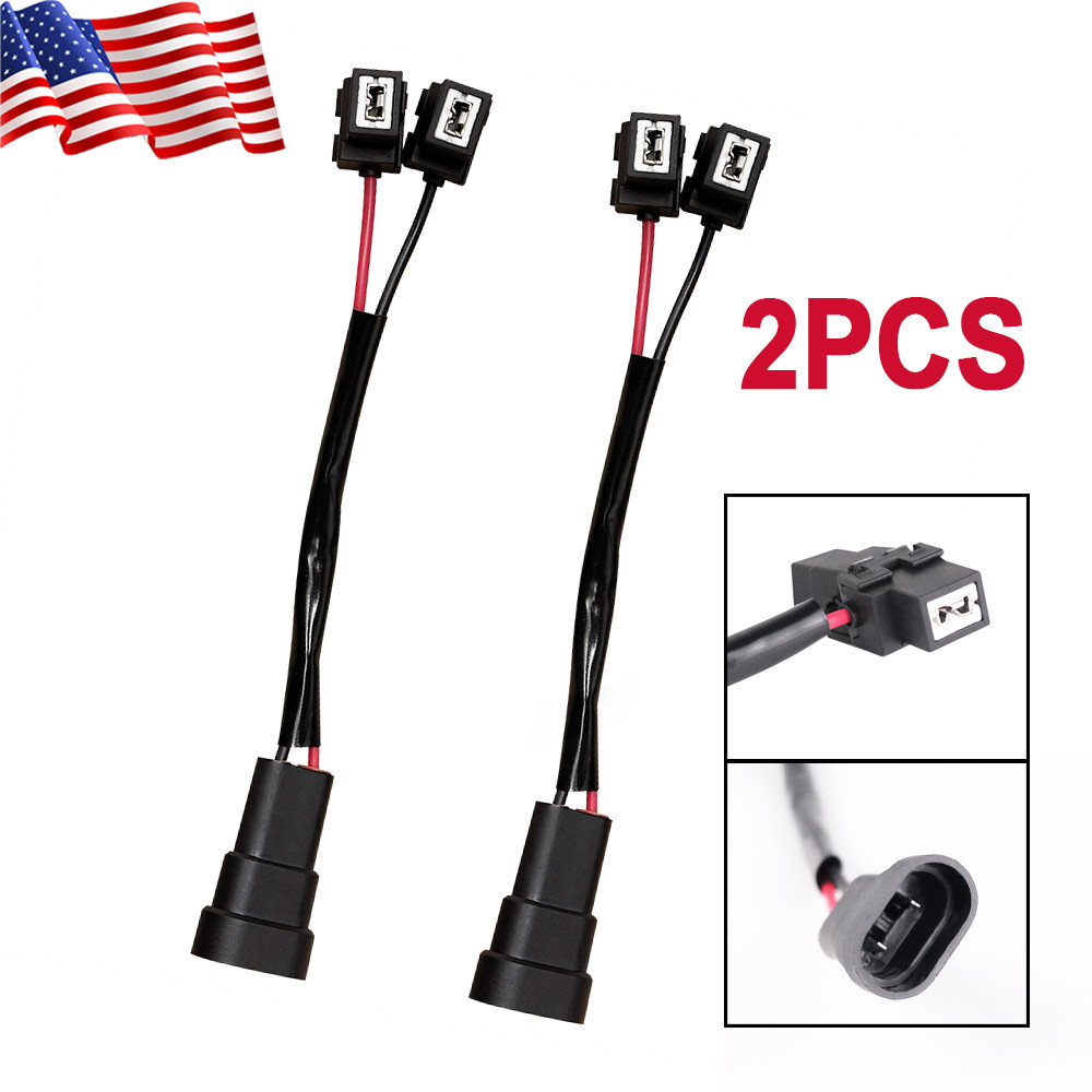 Conversion Wire 9005 HB3 to H1 Two Harness Bulb Headlight H Replace Adapter OE