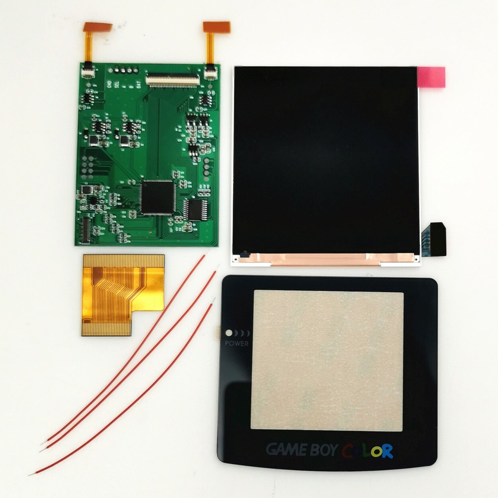 Retro Pixel Large Size IPS Backlight LCD Screen For Game Boy Color GBC Console