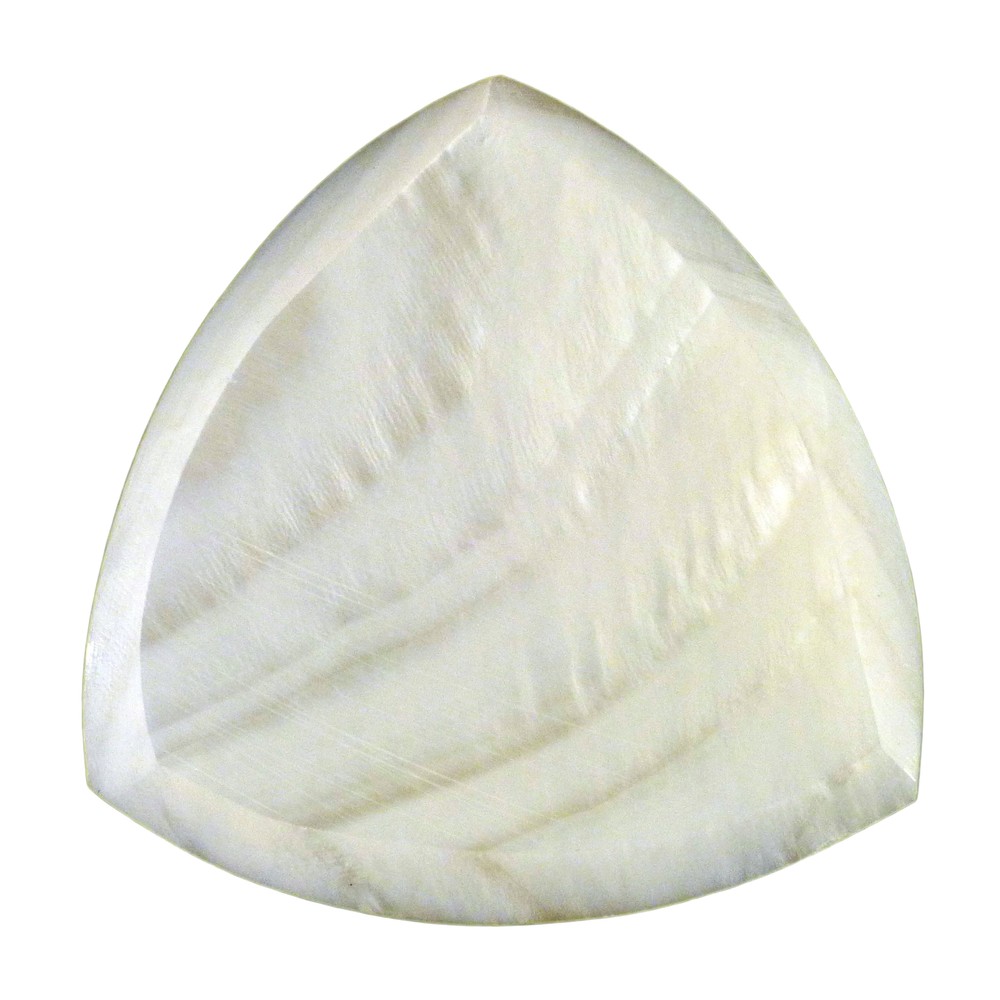 White Abalone Shell Guitar Pick - 2.0 mm 346 Triangle - Handmade Exotic Plectrum