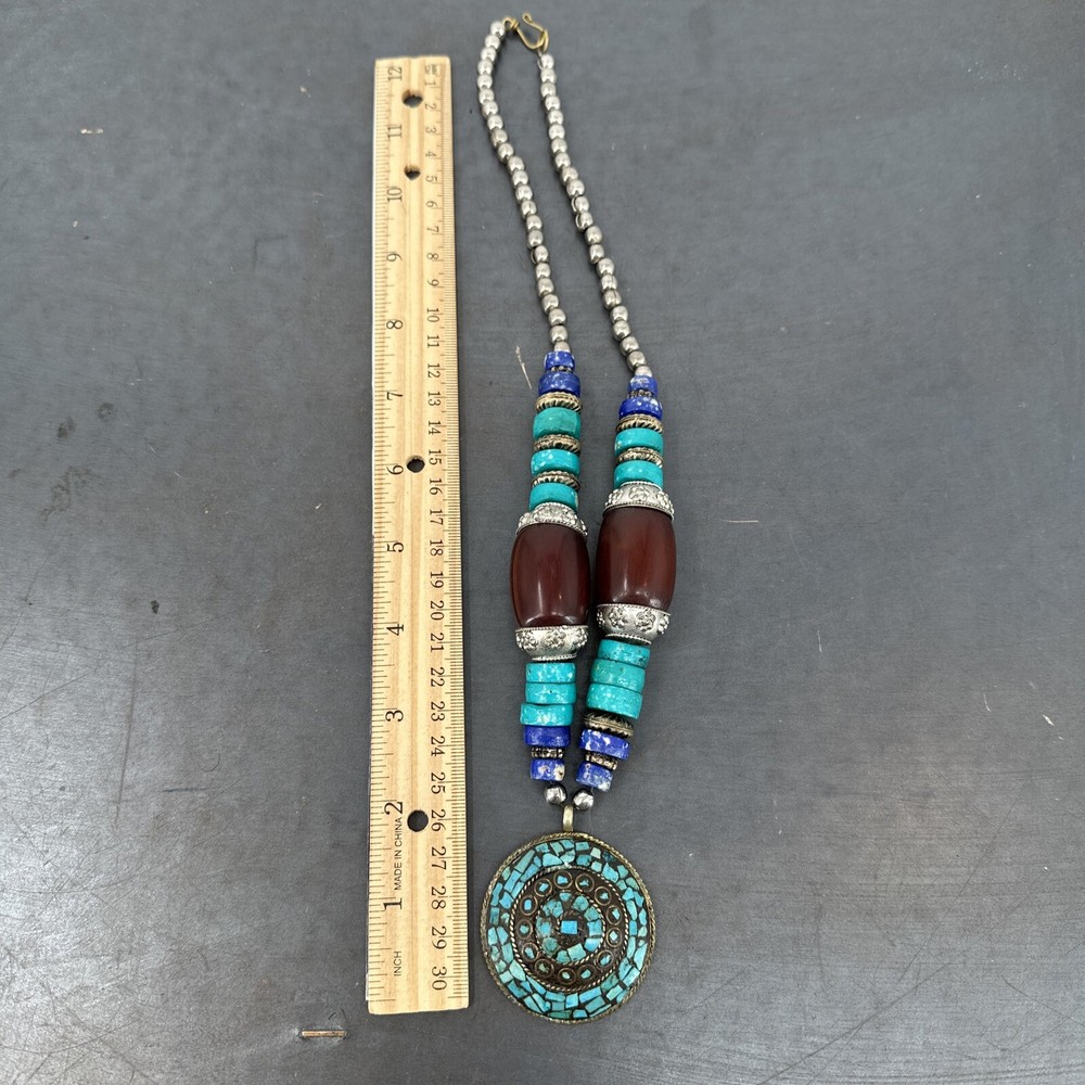 Tribal Pendant Multi Color As Is